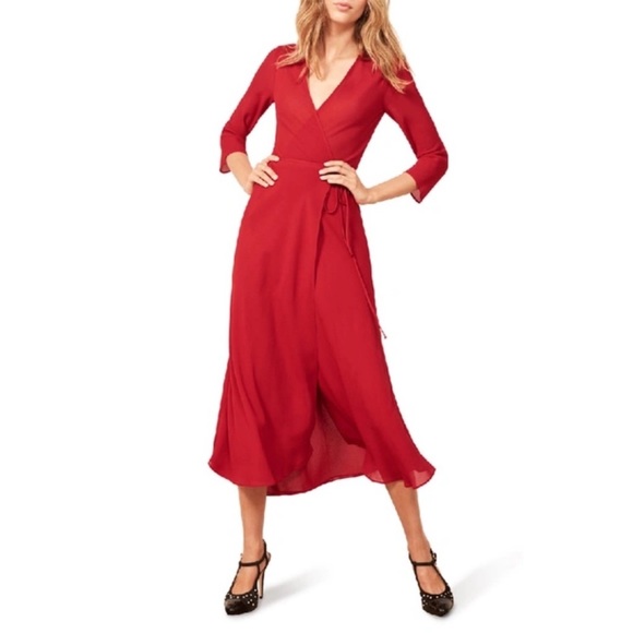 Reformation Dresses & Skirts - Reformation Jaz Dress in Cherry Red XS
